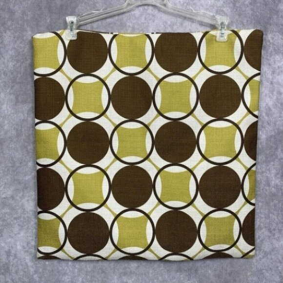 Hallmark Collectibles Pillow Cover 18x18 Kaleidoscope Green Brown 68335 - Picture 7 of 9